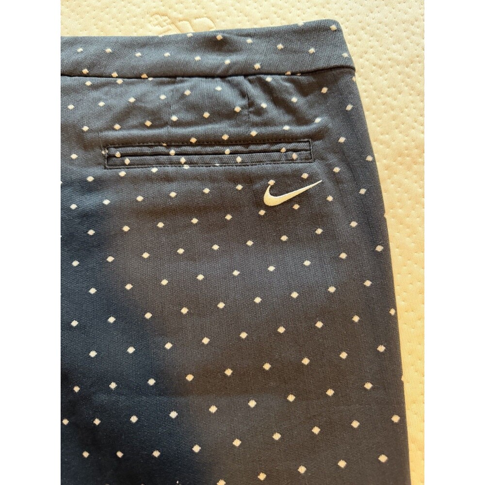 Nike Womens Dri Fit Golf Pants Size 14 Black/White Polka Dots Slim NWT - Picture 10 of 14
